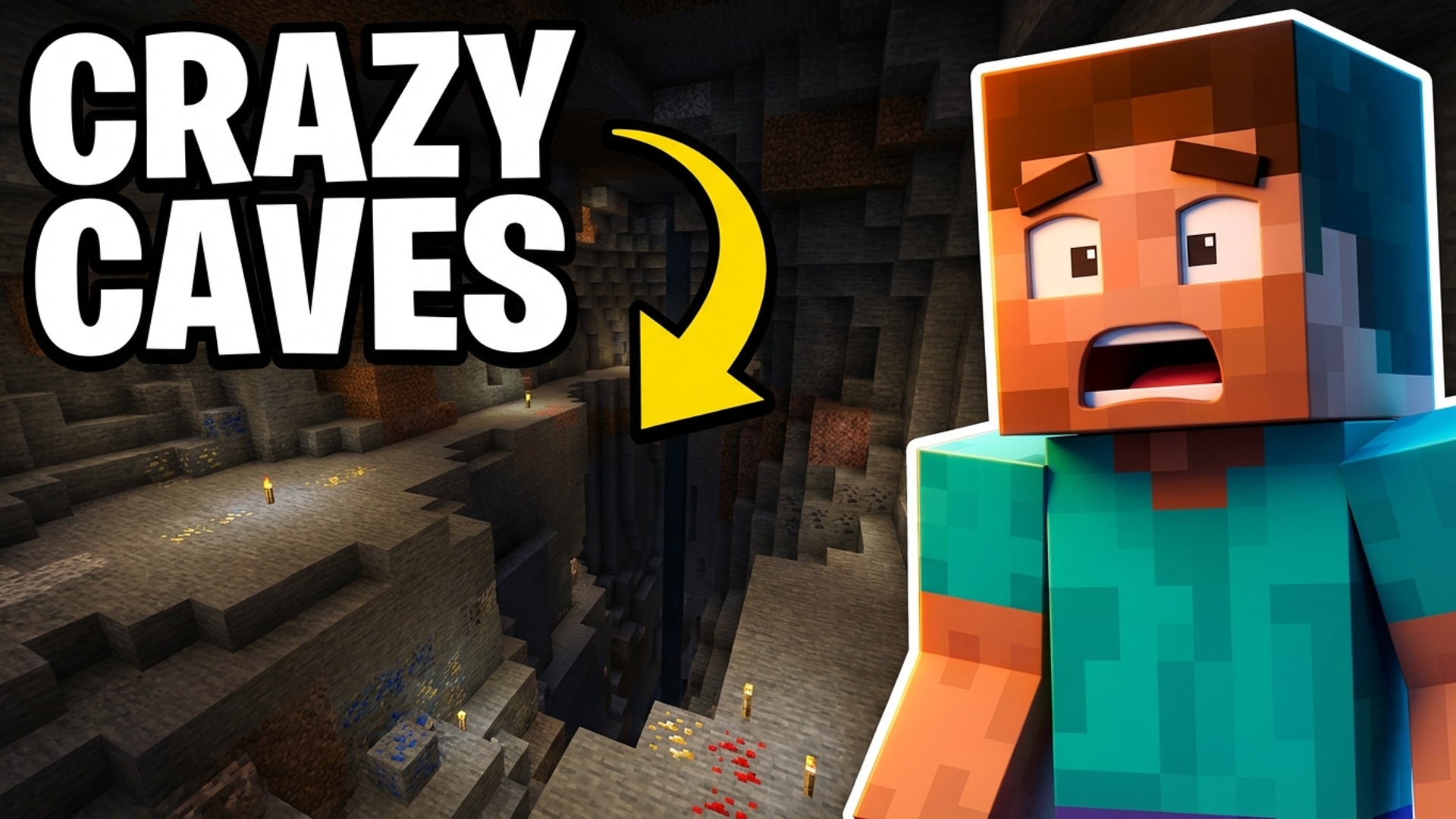CRAZY CAVES — Minecraft